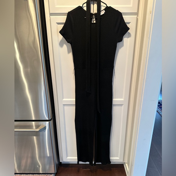 Lovers + Friends Lulu Black Knit Wide Leg Jumpsuit Size M - Picture 6 of 14